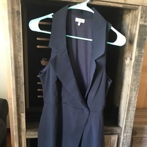 Navy Tuxedo Style Dress